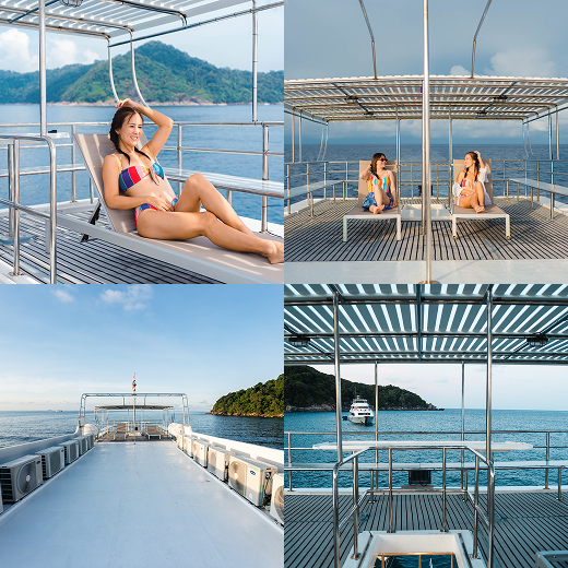 Rooftop deck on MV. Krishna 2