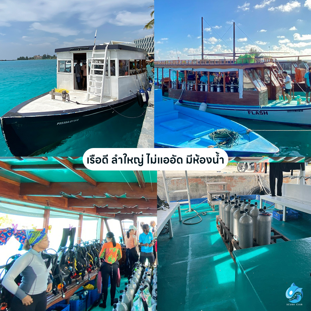เรือดำน้ำที่มัลดีฟส์ ลำใหญ่ ไม่แออัด มีห้องน้ำ