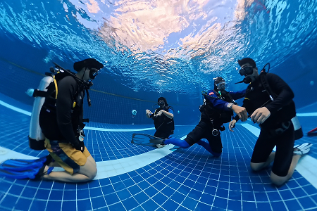 เรียนปฏิบัติในสระก่อนออกสอบ Open Water ภาพที่ 7