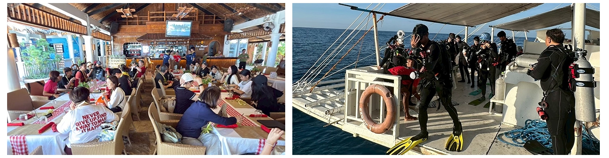 เรือดำน้ำของ Divemate ออกจาก Exotic Island Dive Resort
