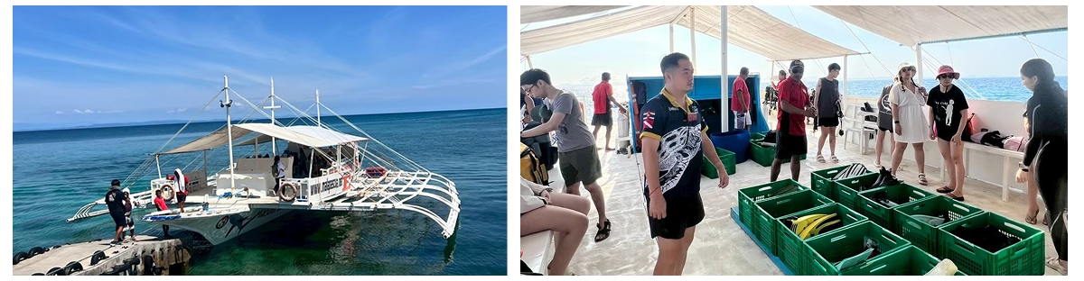 เรือดำน้ำของ Divemate ออกจาก Exotic Island Dive Resort