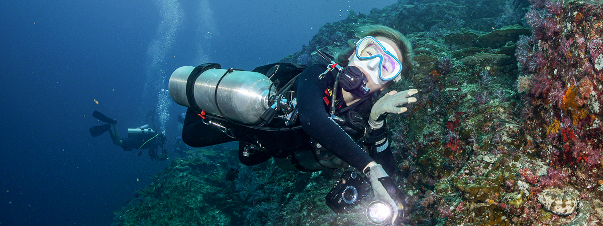 หลักสูตรดำน้ำ Recreational Sidemount Diving นักดำน้ำเทคนิคใช้อุปกรณ์ Sidemount คู่ Divemate Scuba Club